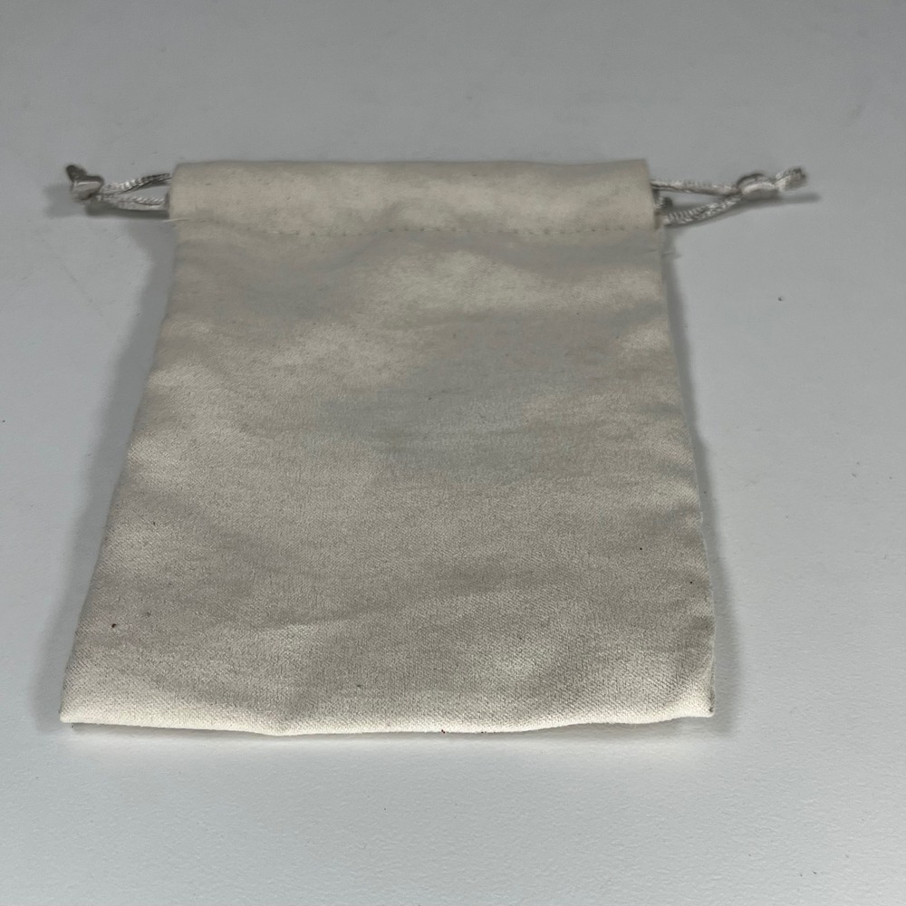 Kendra Scott Small Jewelry Pouch Cream Gold Logo Drawstring Dust Bag 4x5.5 - Picture 6 of 6